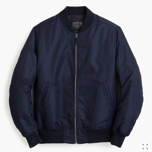J Crew Wallace & Barnes flight bomber jacket J6845 Navy XS - Picture 6 of 13